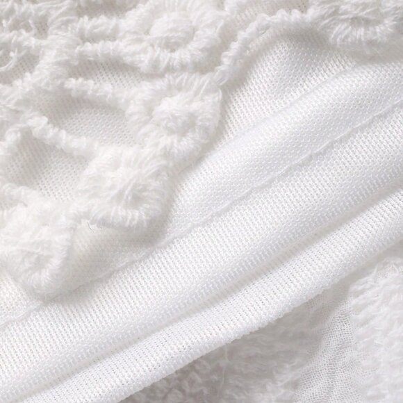 White Bohemian Women's Elegant Hollow Knit Lightweight Skirt - Picture 8 of 8